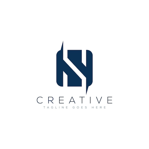 Ilustración de vector de plantilla de diseño de logotipo letra HS