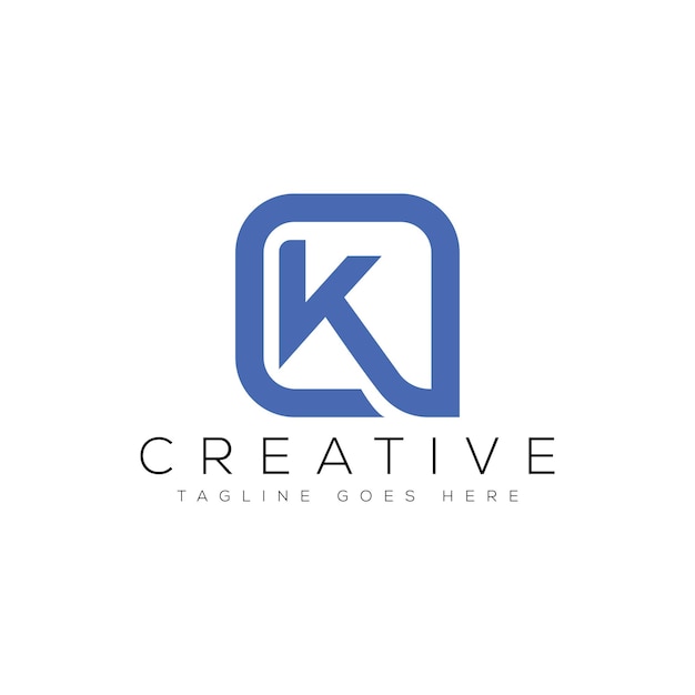 Ilustración de vector de plantilla de diseño de logotipo de letra K