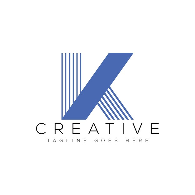 Ilustración de vector de plantilla de diseño de logotipo de letra K