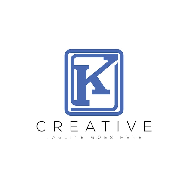 Ilustración de vector de plantilla de diseño de logotipo de letra K