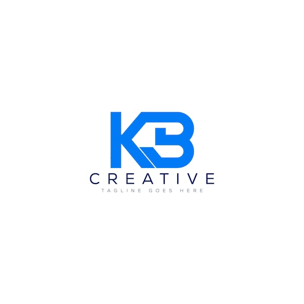 Ilustración de vector de plantilla de diseño de logotipo de letra KB