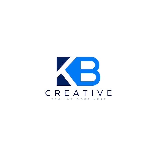 Ilustración de vector de plantilla de diseño de logotipo de letra KB