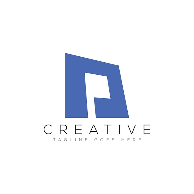 Ilustración de vector de plantilla de diseño de logotipo letra P