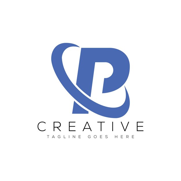Ilustración de vector de plantilla de diseño de logotipo letra P