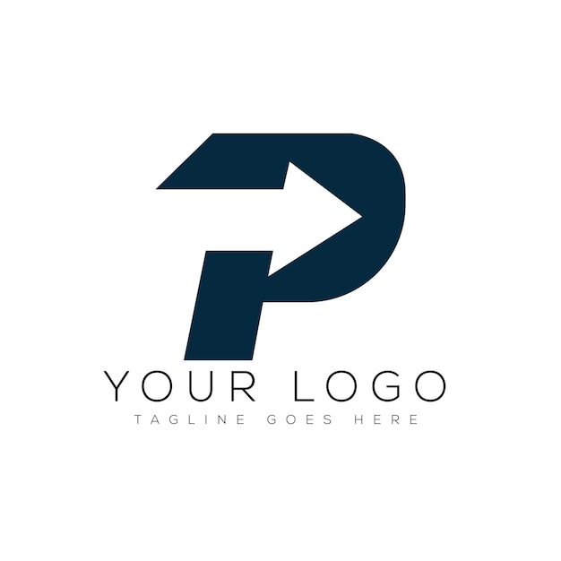 Ilustración de vector de plantilla de diseño de logotipo letra P