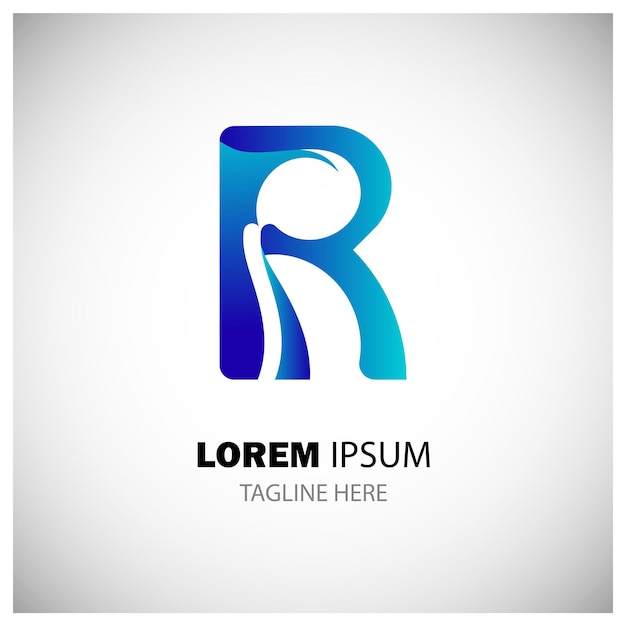 Ilustración de vector de plantilla de diseño de logotipo letra R