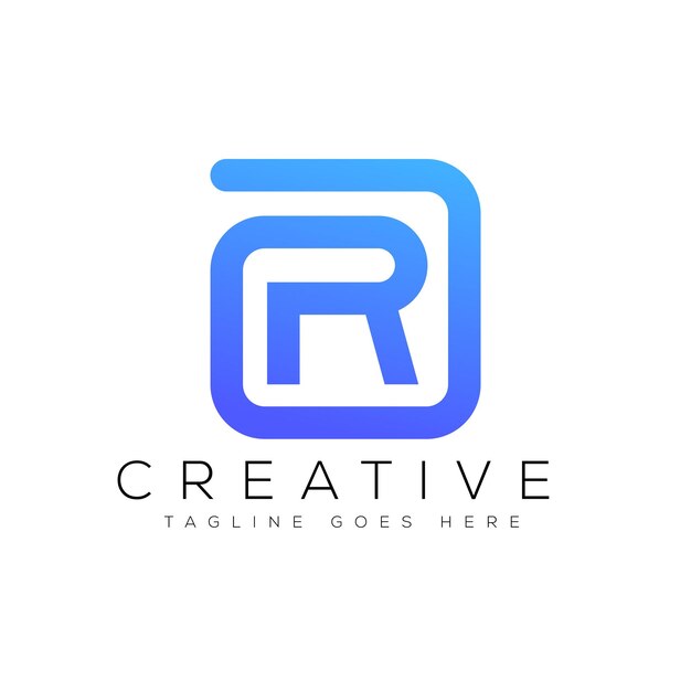 Ilustración de vector de plantilla de diseño de logotipo letra R
