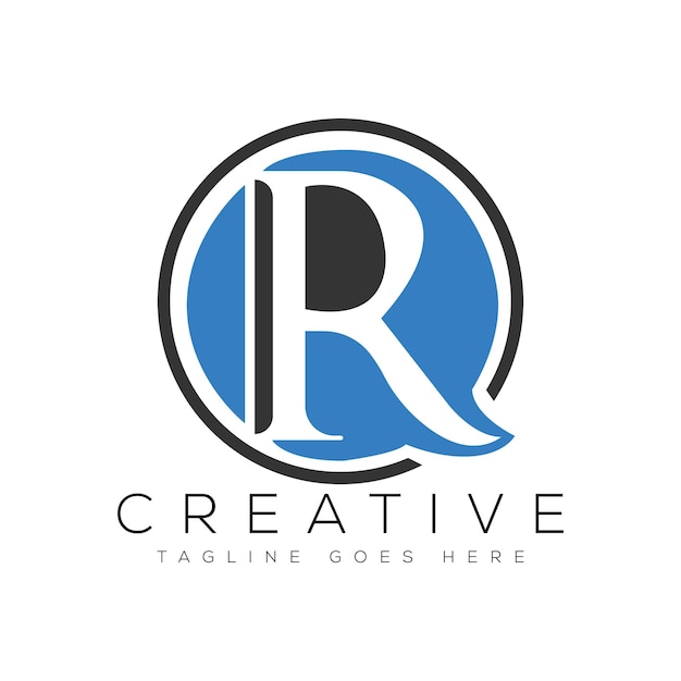 Ilustración de vector de plantilla de diseño de logotipo letra R