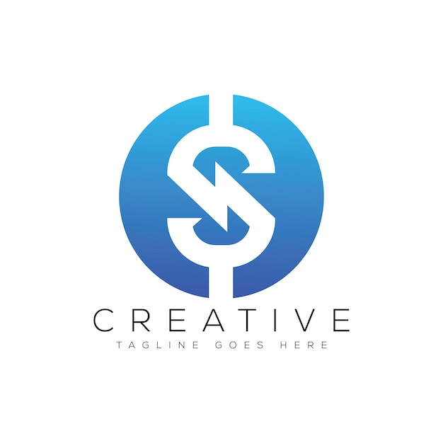 Ilustración de vector de plantilla de diseño de logotipo de letra S