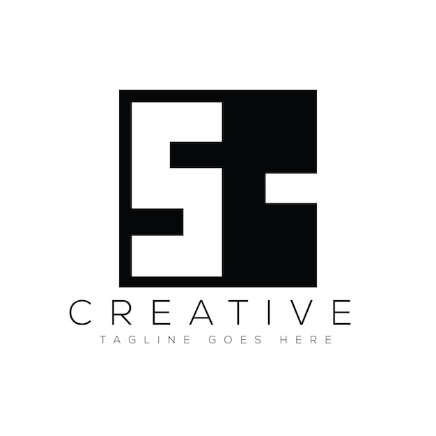 Ilustración de vector de plantilla de diseño de logotipo de letra SC