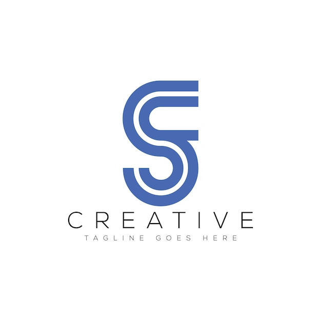 Ilustración de vector de plantilla de diseño de logotipo letra SF