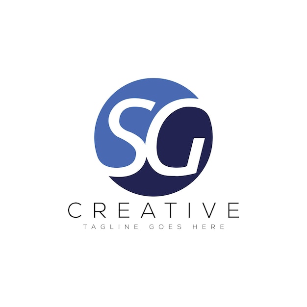 Ilustración de vector de plantilla de diseño de logotipo de letra SG