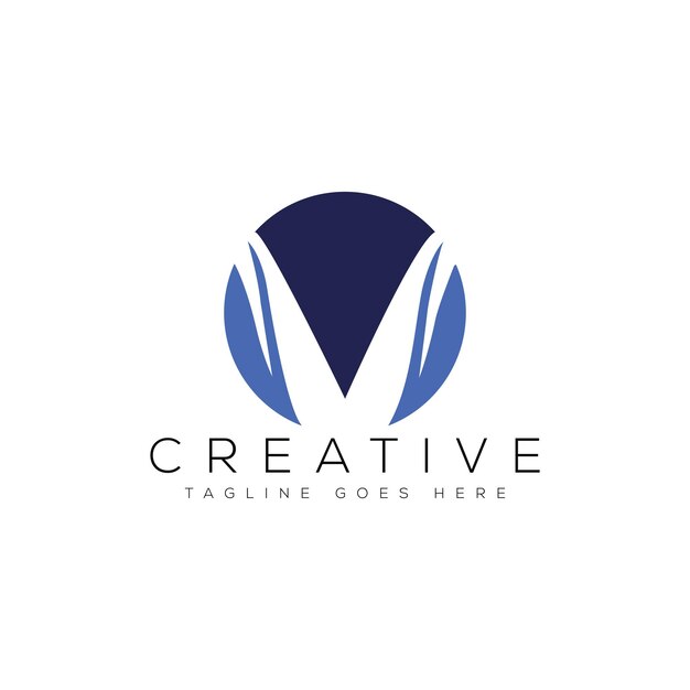 Ilustración de vector de plantilla de diseño de logotipo letra V