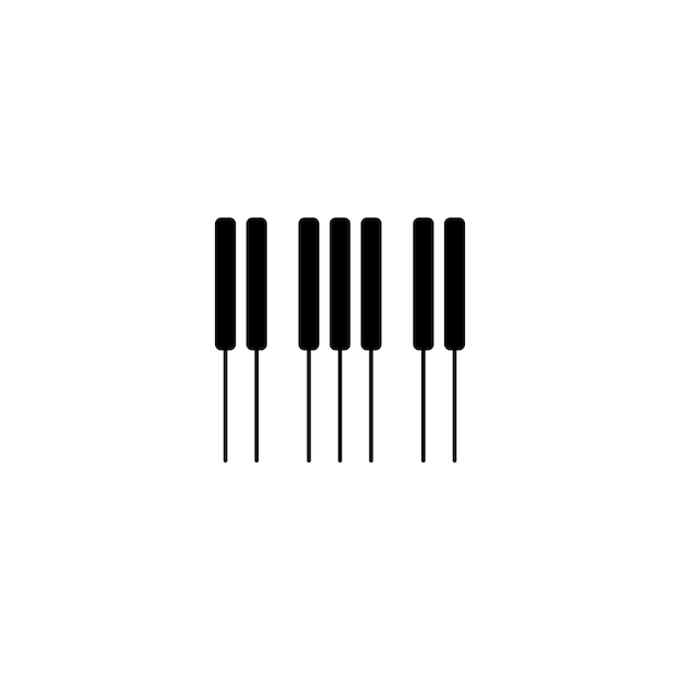 Ilustración de vector de plantilla de diseño de logotipo de piano