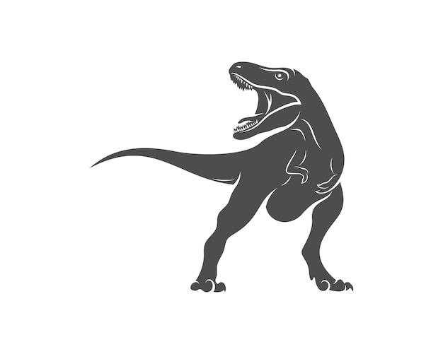 Ilustración de vector de plantilla de diseño de logotipo T rex