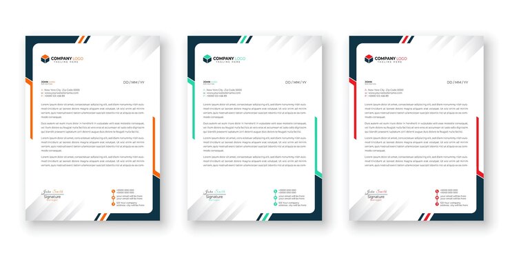 Ilustración de vector de plantilla de diseño de membrete de negocio limpio creativo moderno
