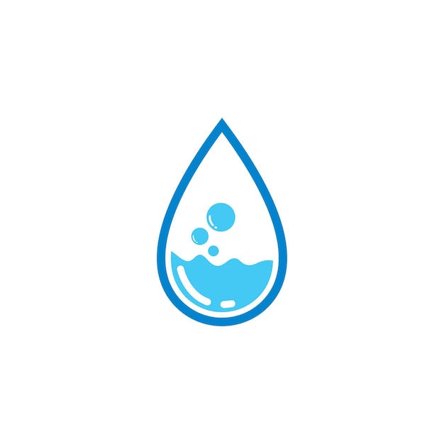 Ilustración de vector de plantilla de gota de agua