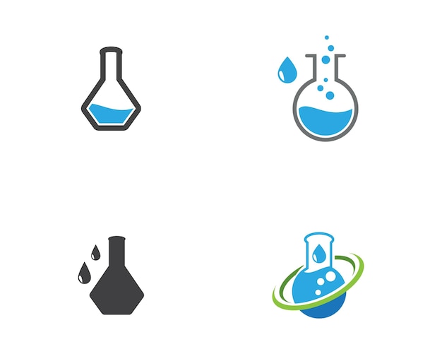 Ilustración de vector de plantilla de icono de laboratorio
