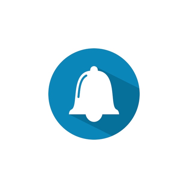 Ilustración de vector de plantilla de icono de logotipo de campana de alarma vectorial