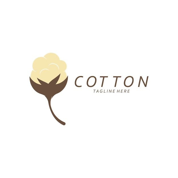 Ilustración de Vector de plantilla de logotipo de 100 algodón