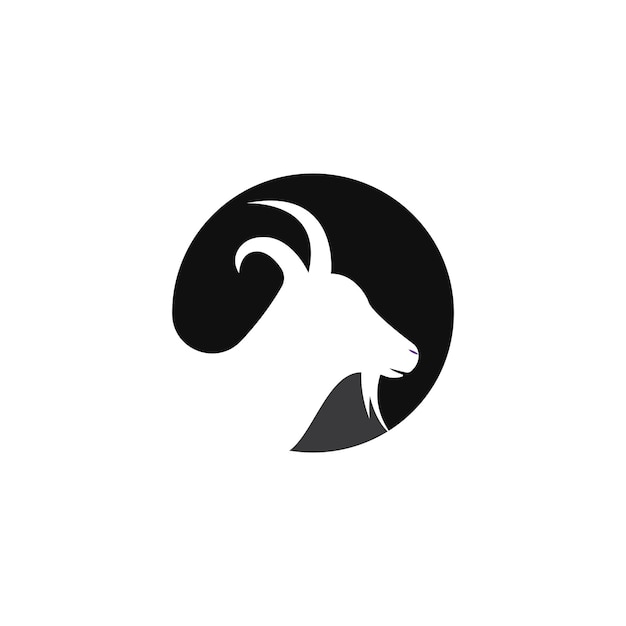 Vector ilustración de vector de plantilla de logotipo de cabra