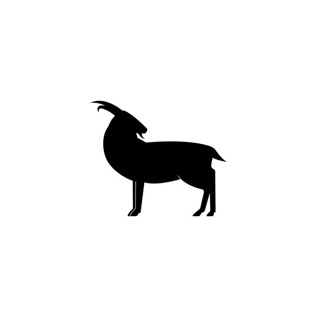 Ilustración de vector de plantilla de logotipo de cabra