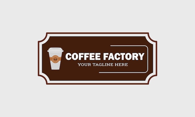 Ilustración de vector de plantilla de logotipo de cafetería de fábrica de café de un logotipo de café dulce