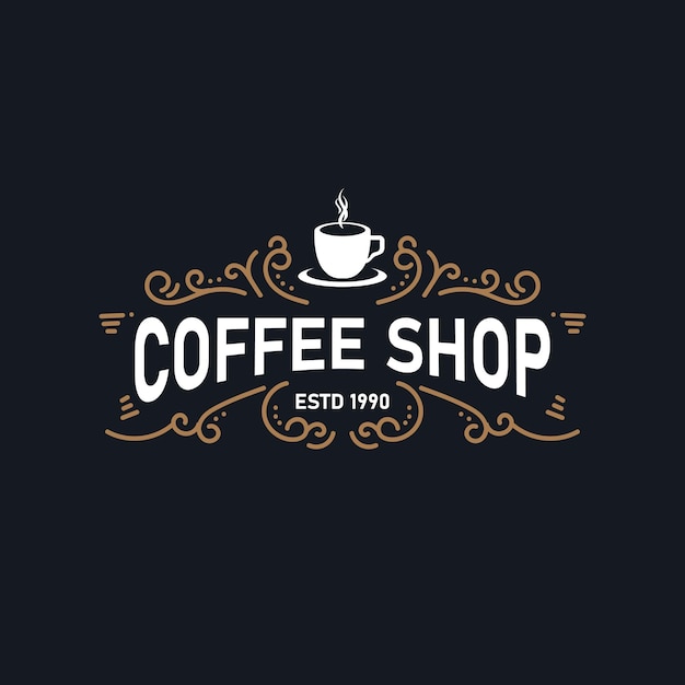 Ilustración de vector de plantilla de logotipo de cafetería Logotipo de cafetería