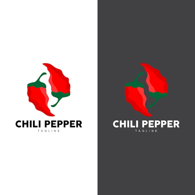 Ilustración de vector de plantilla de logotipo de chile picante