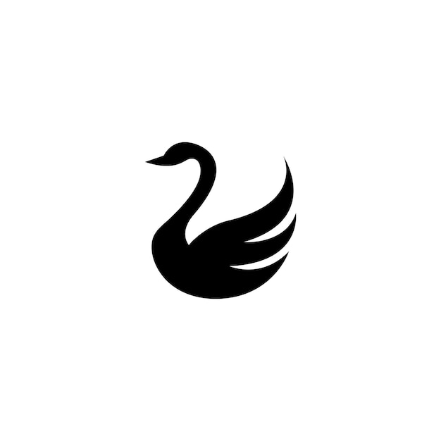 Ilustración de vector de plantilla de logotipo de cisne