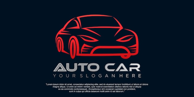 Vector ilustración de vector de plantilla de logotipo de coche