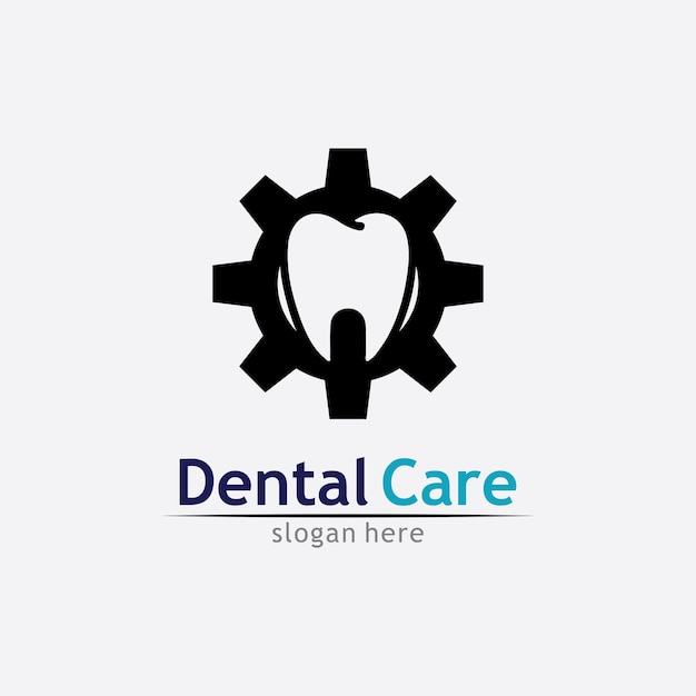 Ilustración de vector de plantilla de logotipo dental