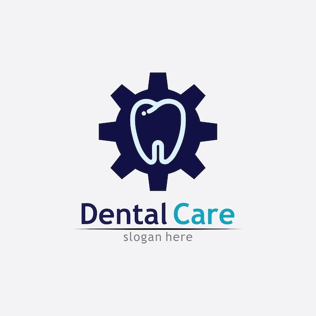 Ilustración de vector de plantilla de logotipo dental