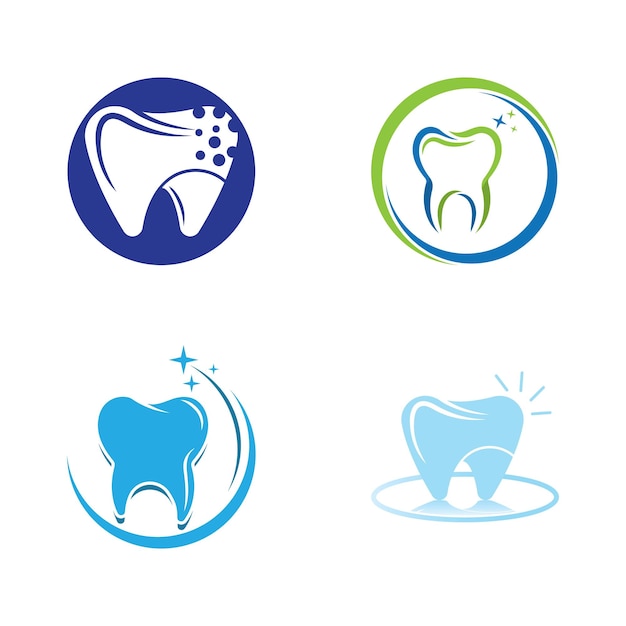 Ilustración de vector de plantilla de logotipo dental