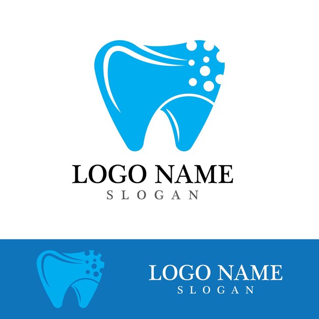 Ilustración de vector de plantilla de logotipo dental