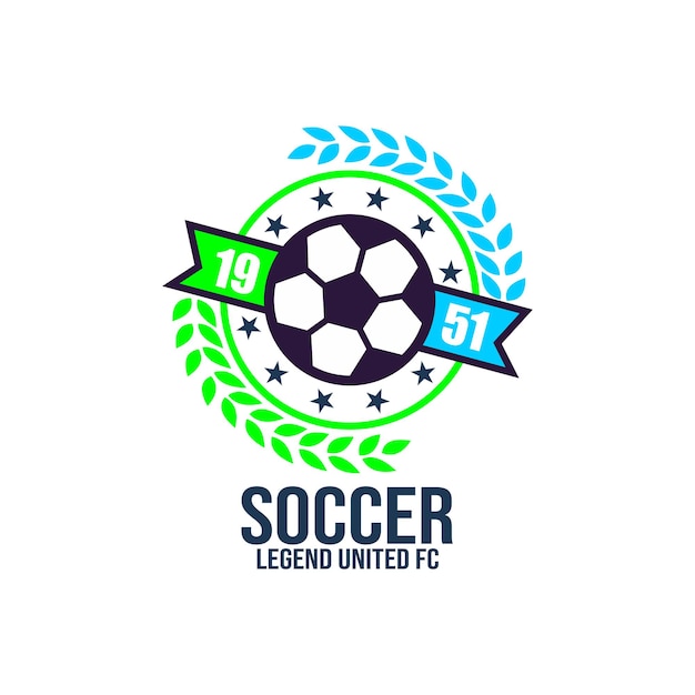 Ilustración de Vector de plantilla de logotipo de equipo de fútbol