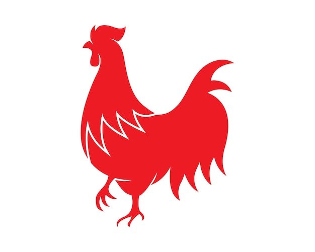 Ilustración de vector de plantilla de logotipo de gallo