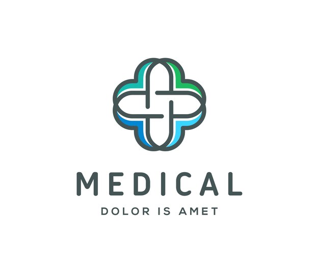 Ilustración de vector de plantilla de logotipo médico