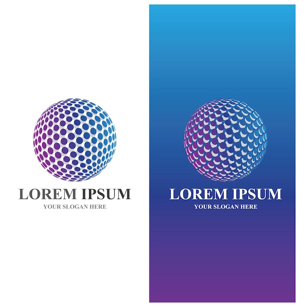 Ilustración de vector de plantilla de logotipo mundial