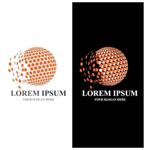 Ilustración de vector de plantilla de logotipo mundial