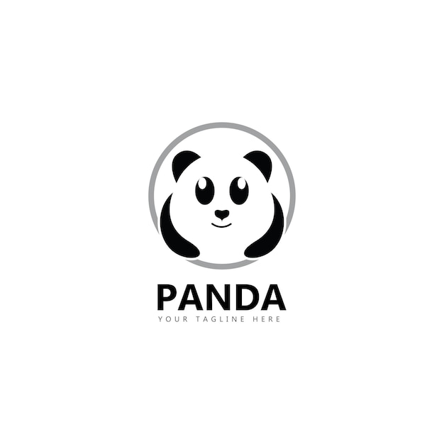 Vector ilustración de vector de plantilla de logotipo de panda