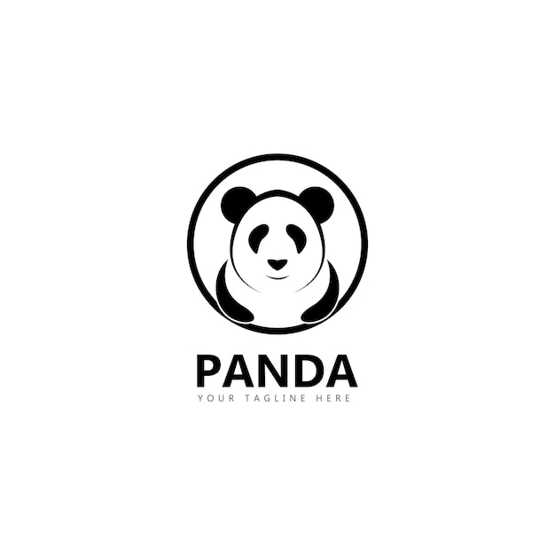 Ilustración de vector de plantilla de logotipo de panda