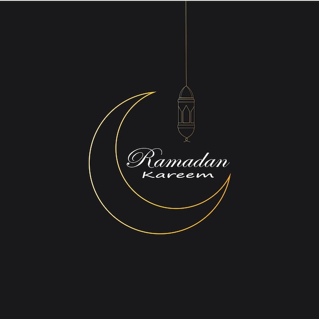 Ilustración de vector de plantilla de logotipo de ramadhan kareem