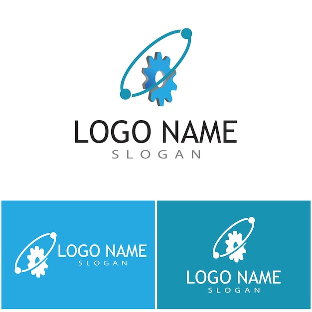 Ilustración de vector de plantilla de logotipo de tecnología