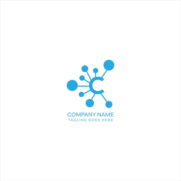 Ilustración de vector de plantilla de logotipo de tecnología