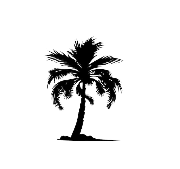 Ilustración de vector de plantilla de logotipo de verano de palmera