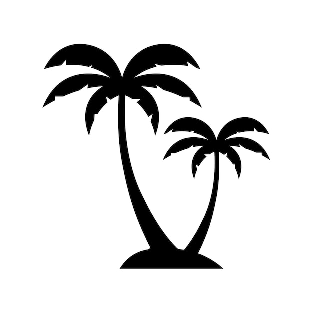 Ilustración de vector de plantilla de logotipo de verano de palmera