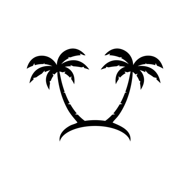 Ilustración de vector de plantilla de logotipo de verano de palmera