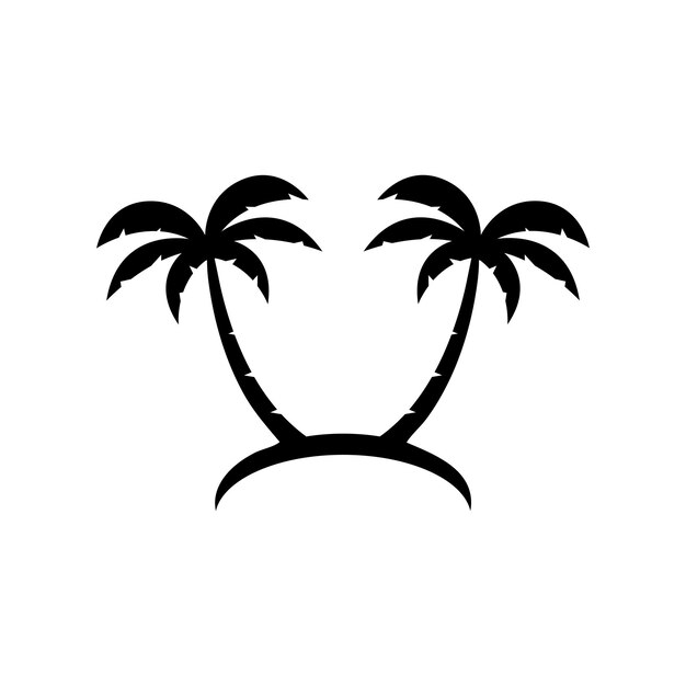 Ilustración de vector de plantilla de logotipo de verano de palmera