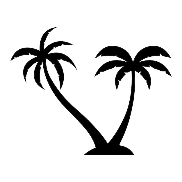 Ilustración de vector de plantilla de logotipo de verano de palmera